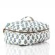 Personalized Aqua Floral Print Cosmetic Case Image 3 of 3